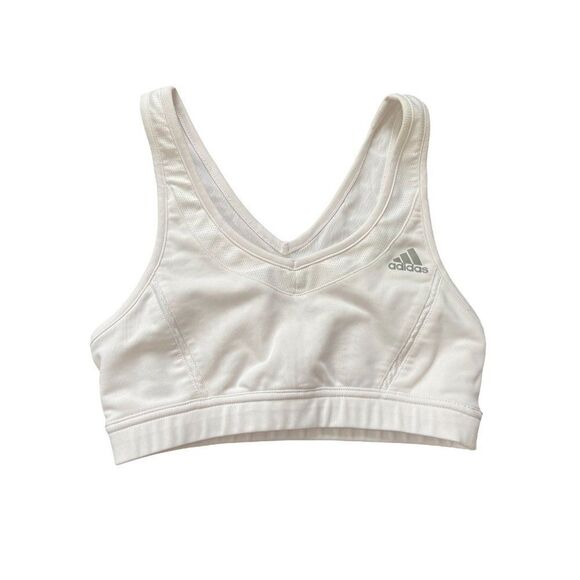 Adidas White Sports Bra (Size Small) - Picture 1 of 4